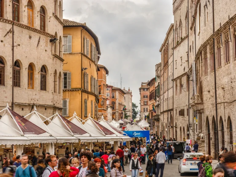 Busy street in Perugia