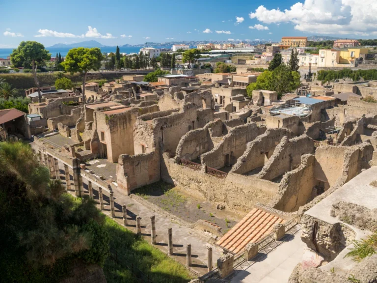 Herculaneum is located close to Pompeii