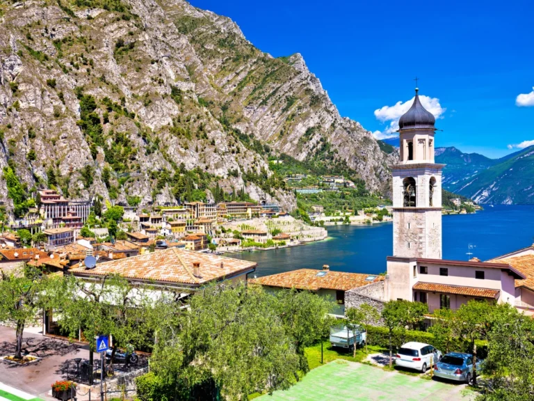 Limone Sul Garda is surrounded by beautiful mountains and water