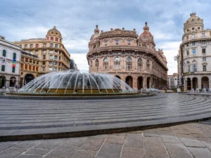 Piazza De Ferrari main square in Genova