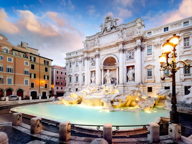 The famous Trevi Fountain in Rome