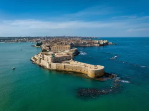 The historical Ortygia Island in Siracuse, Sicily