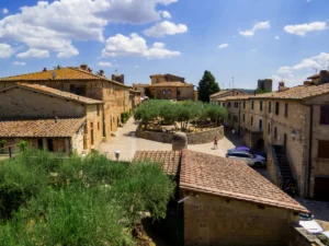 The medieval town Monteriggioni in Tuscany