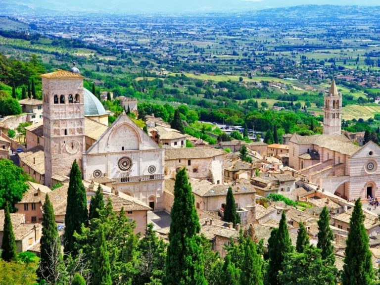 The medieval town of Assisi in Italy