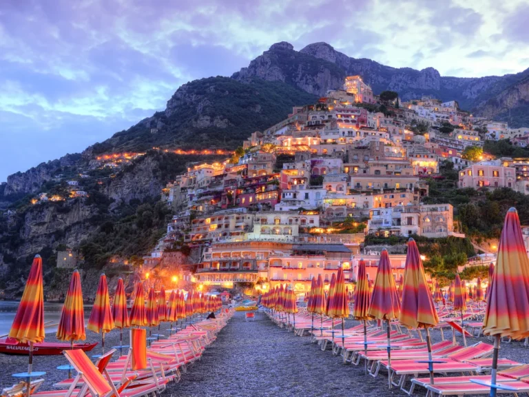 View of Positano from the beach