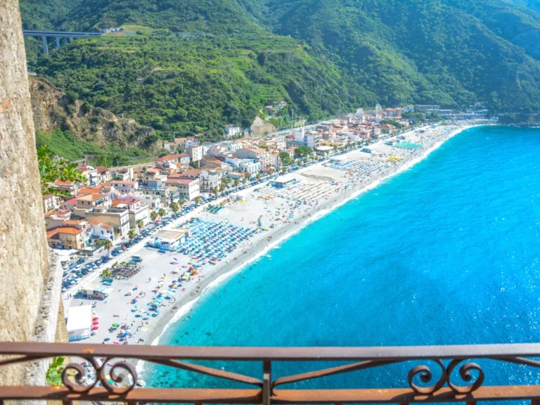 View of the beach in Scilla from the castle