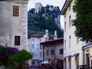 View of the castle in Arco from the town