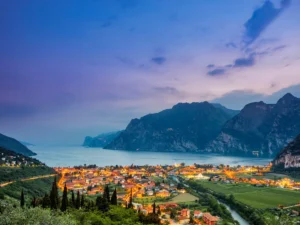 View of the gorgeous town Torbole