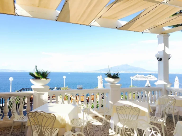 View of the volcano Vesuvius from Sorrento