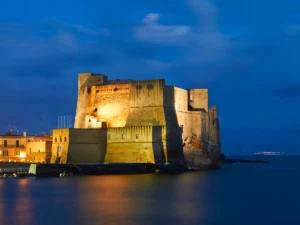 Castel dell' Ovo at night