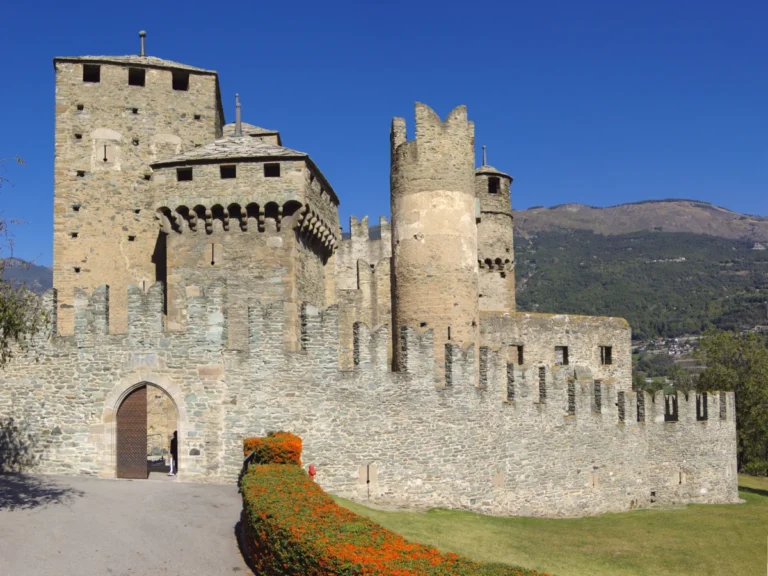 Entrence to the Castle of Fenis, Italy