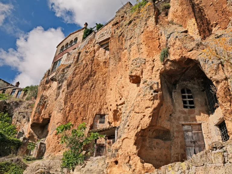 Explore the historical town Civita di Bagnoregio in Italy