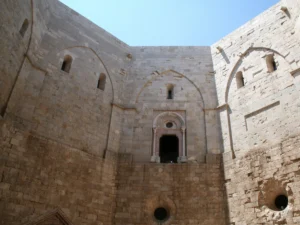 Inside the Castel del Monte in Apulia, Italy