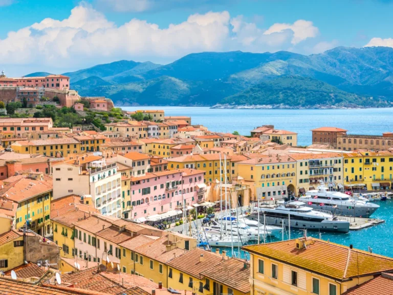 Portoferraio in the Island Elba in Italy