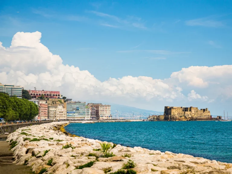 The historical Castel dell' Ovo in Naples City