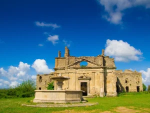 The ruins of Monterano village ghost town near Rome