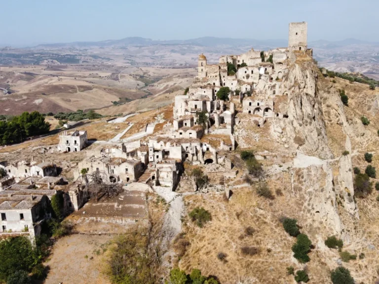 View of Craco in Italy
