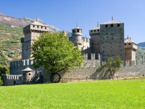 View of the Castle of Fenis, Italy